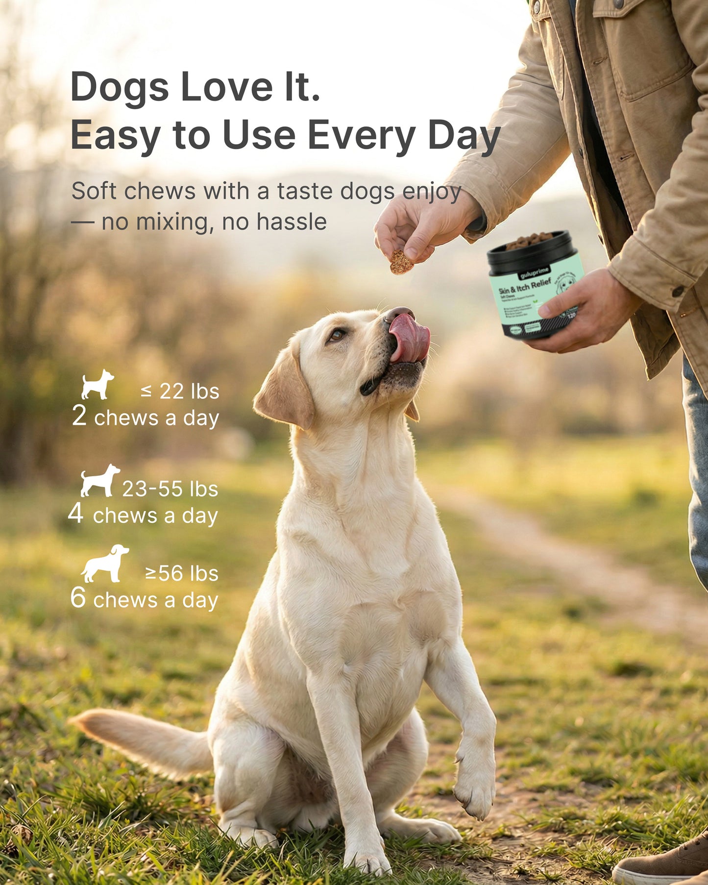 Dog Itch Relief Chews – Anti Itch for Dogs with Itchy Skin & Paw Licking