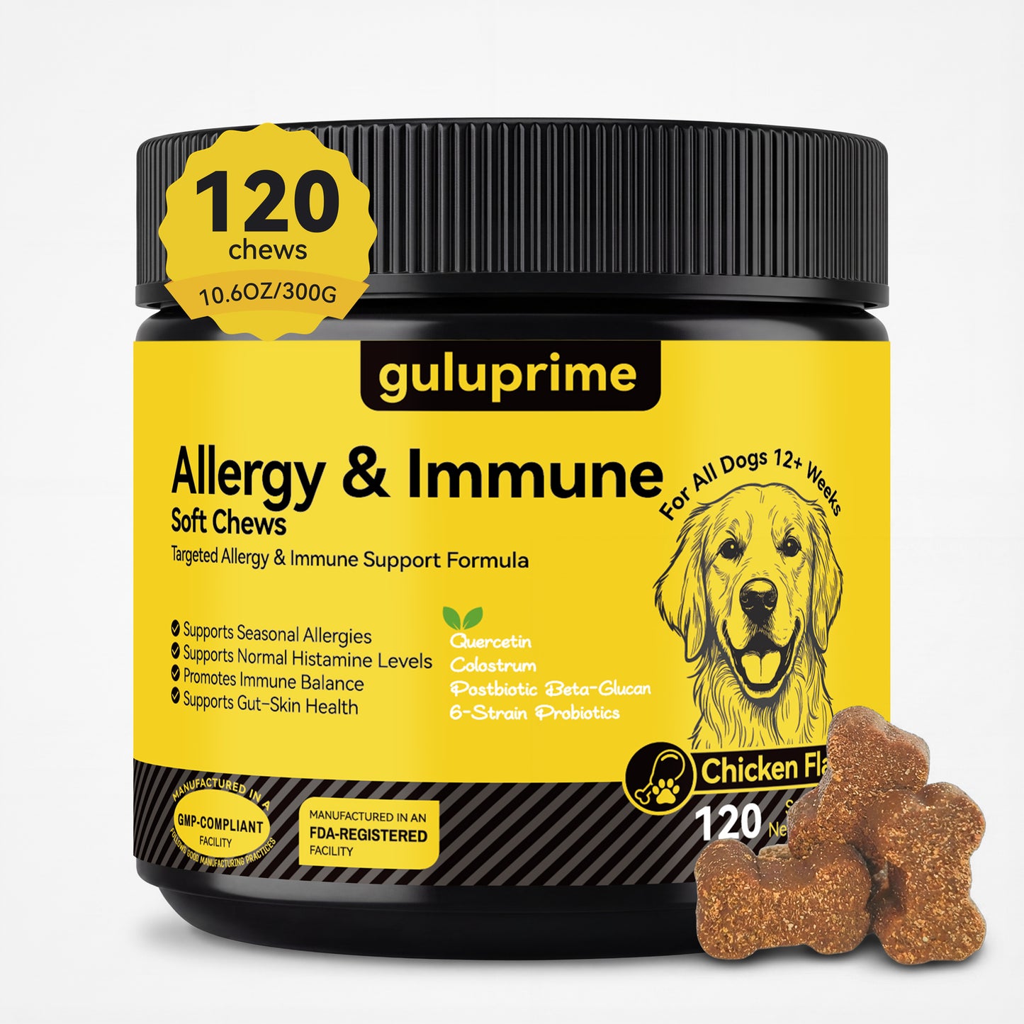 Dog Allergy Relief Chews – Allergy & Immune Support for Dogs