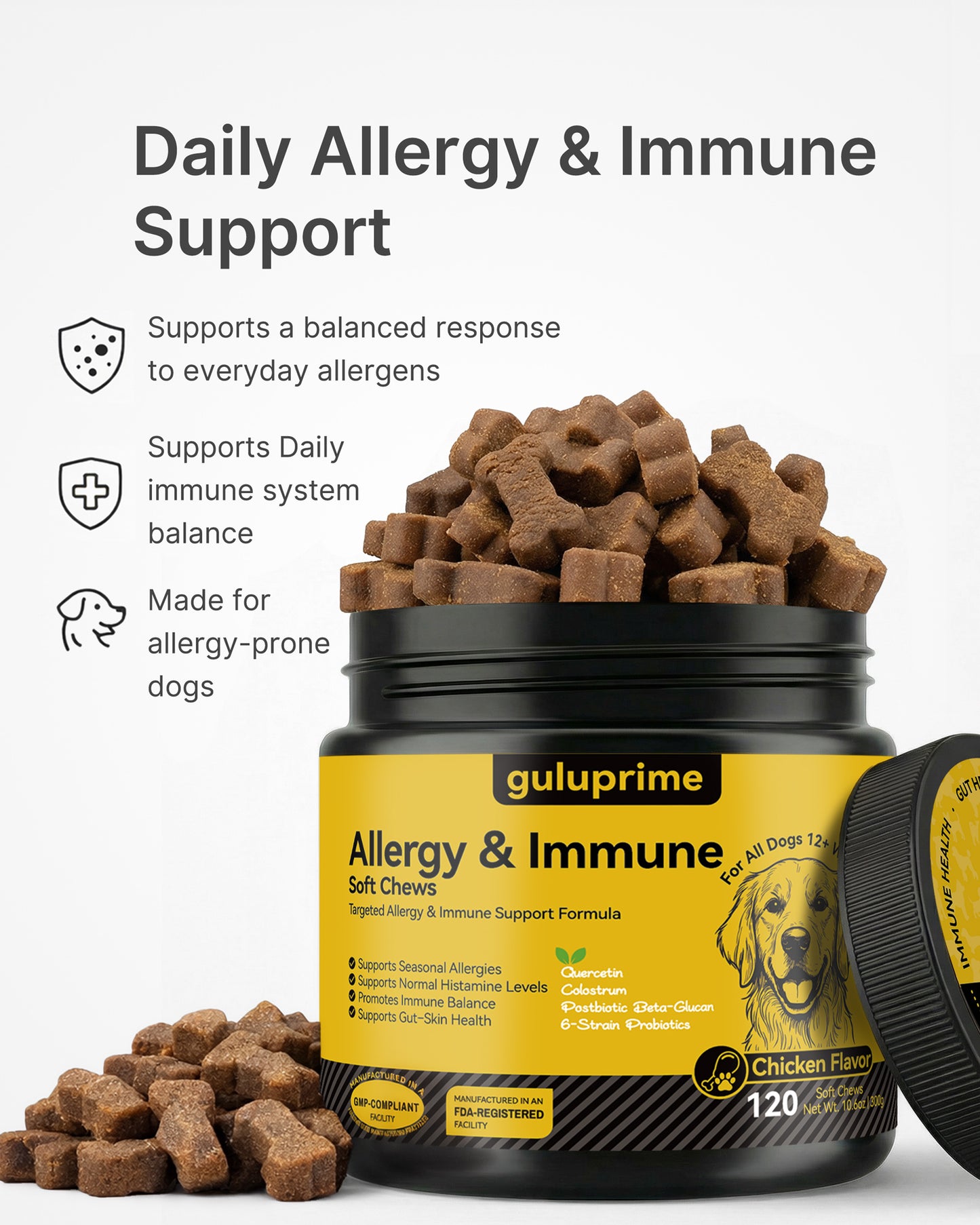 Dog Allergy Relief Chews – Allergy & Immune Support for Dogs