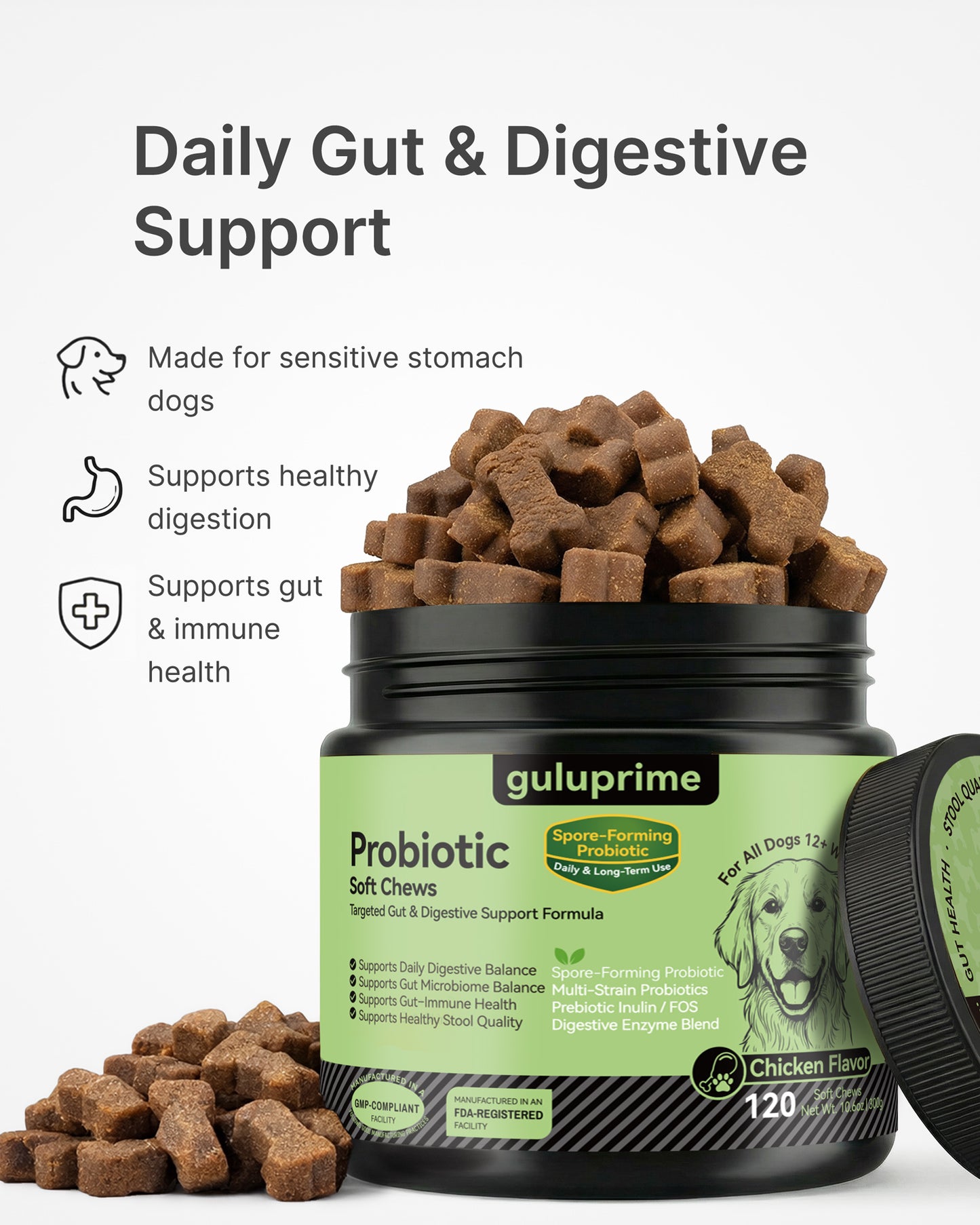 Dog Probiotic Chews – Probiotics for Dogs Gut Health Support