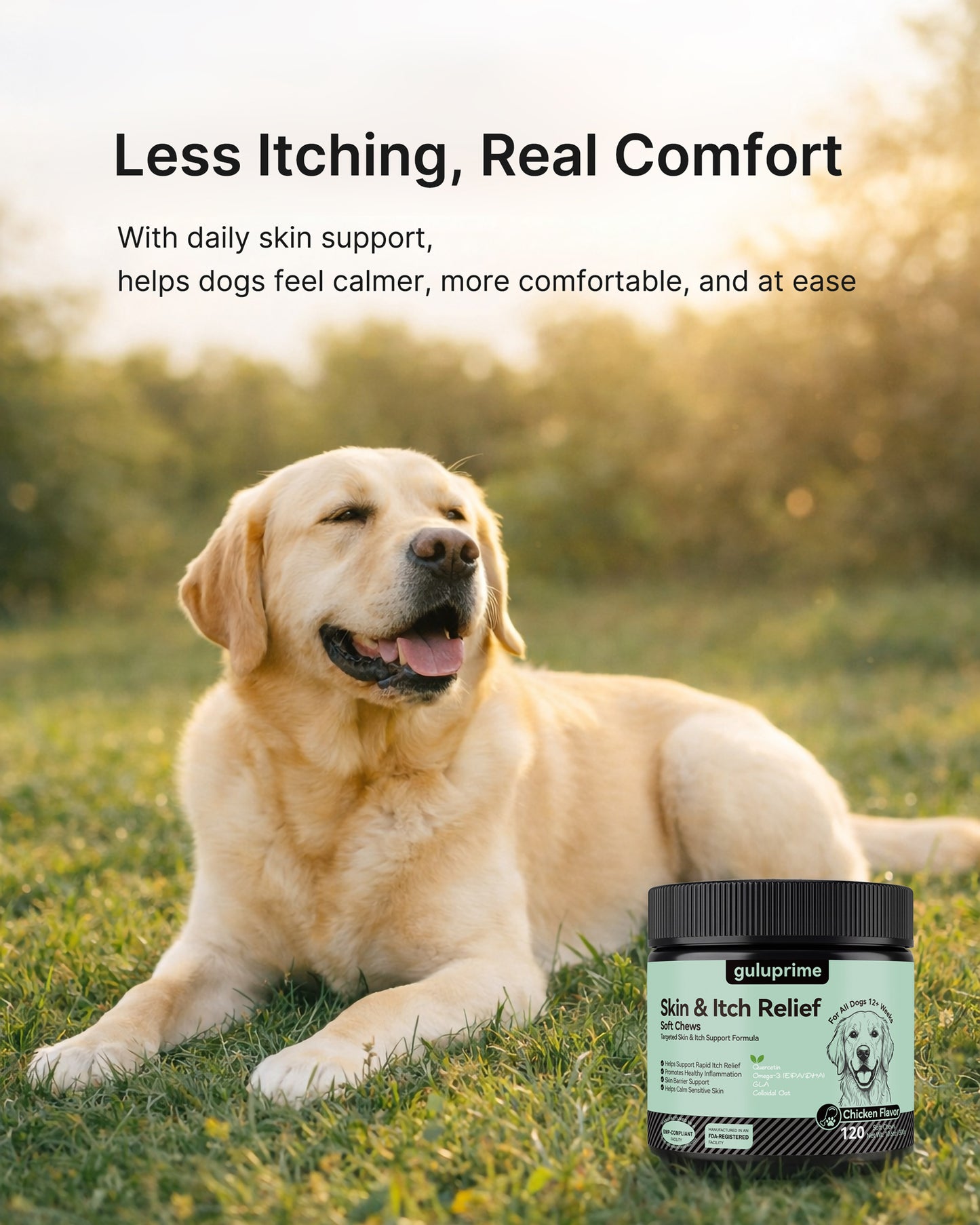 Dog Itch Relief Chews – Anti Itch for Dogs with Itchy Skin & Paw Licking