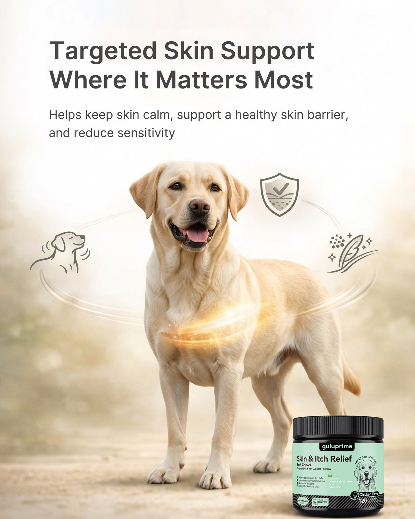 Dog Itch Relief Chews – Anti Itch for Dogs with Itchy Skin & Paw Licking