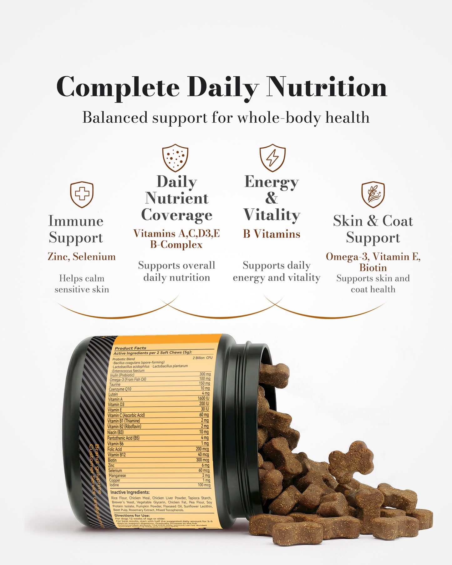 Dog Multivitamin Chews – Multivitamin for Dogs Daily Wellness Support