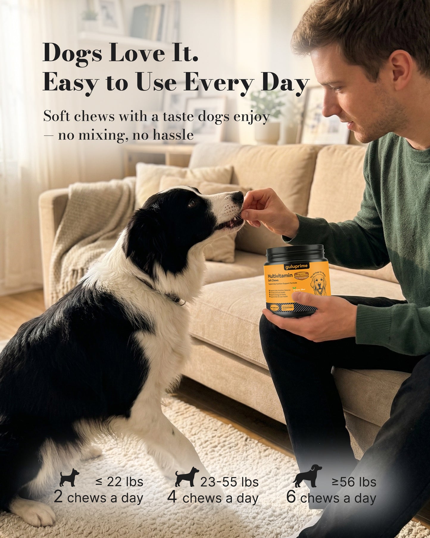 Dog Multivitamin Chews – Multivitamin for Dogs Daily Wellness Support