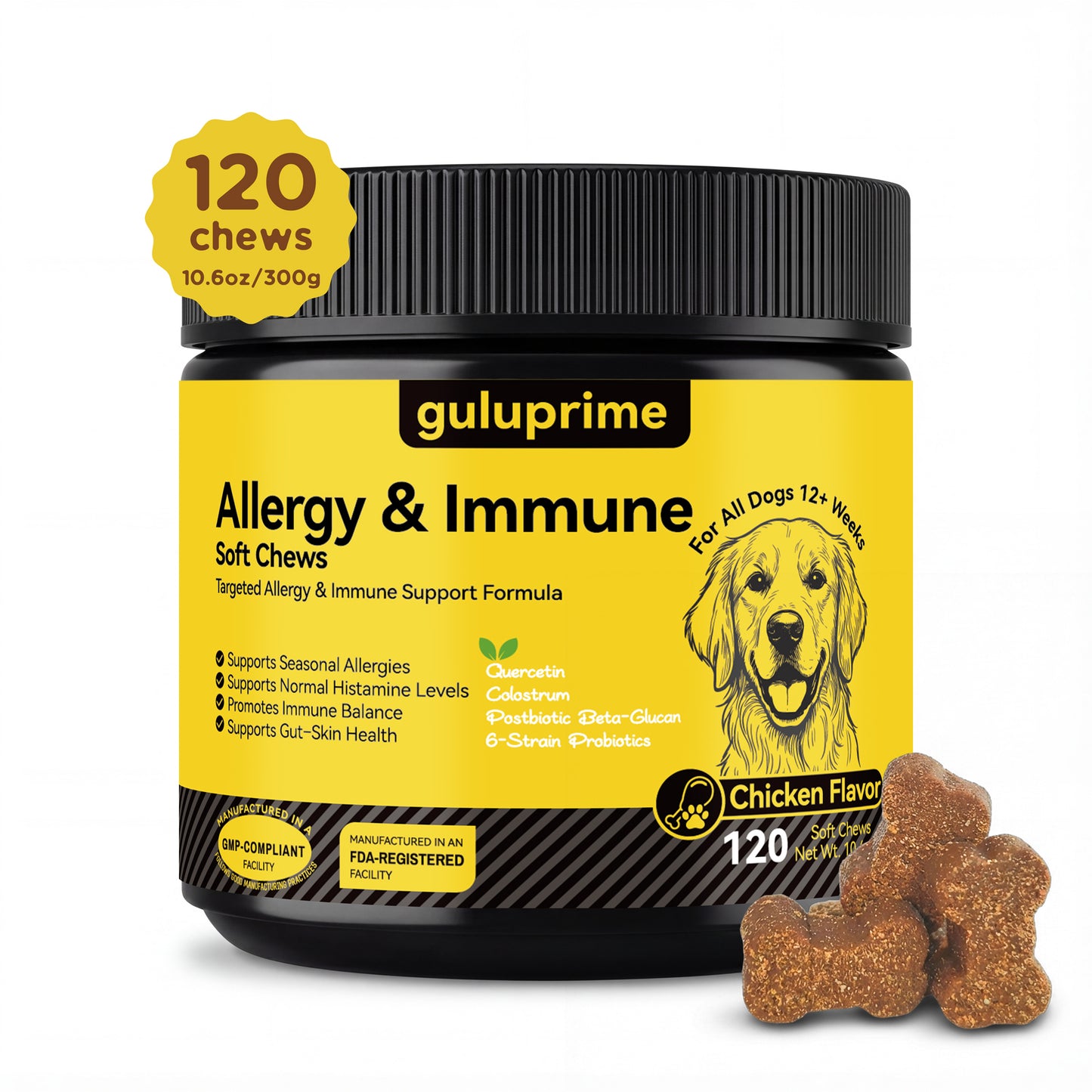 Dog Allergy Relief Chews – Allergy & Immune Support for Dogs